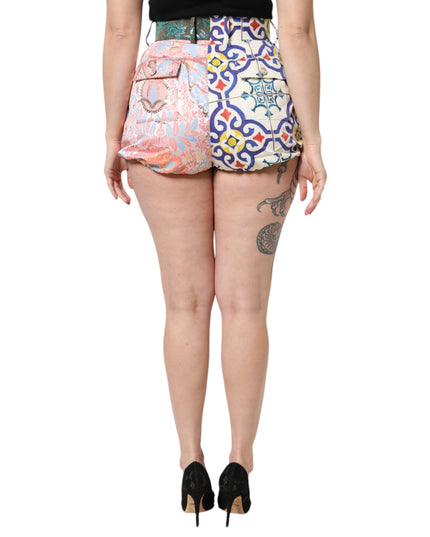 Dolce & Gabbana Multicolor High Waist Women Hot Pants Shorts