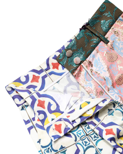 Dolce & Gabbana Multicolor High Waist Women Hot Pants Shorts