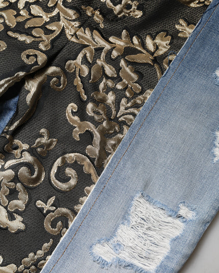 Dolce & Gabbana Multicolor Patchwork High Waist Denim Jeans