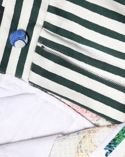 Dolce & Gabbana Multicolor Majolica Print High Waist Shorts