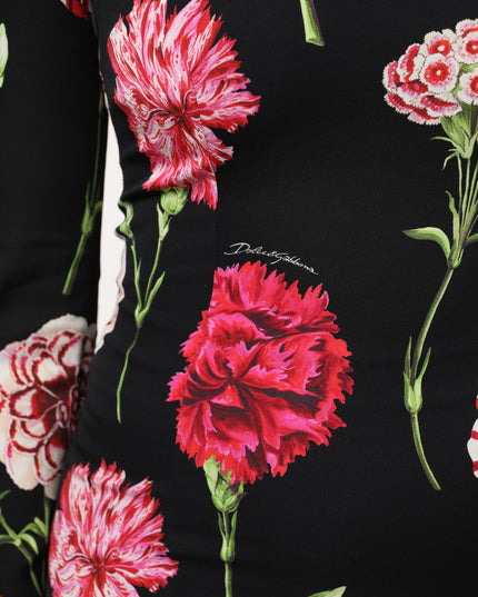 Dolce & Gabbana Black Floral Long Sleeve Women Blouse Top