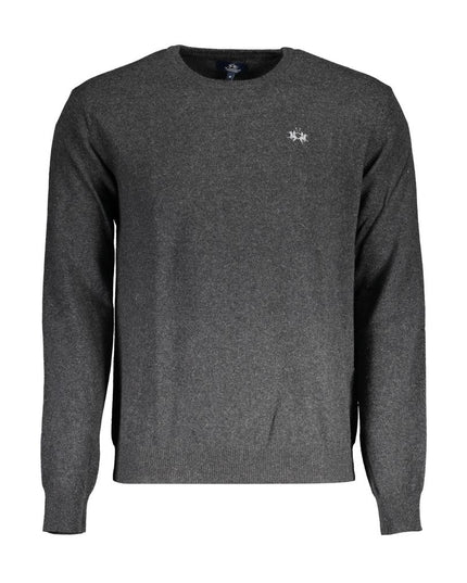 La Martina Brown Wool Men Sweater