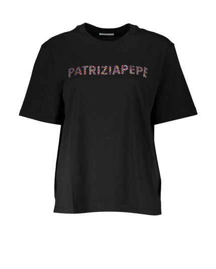 Patrizia Pepe Black Cotton Women T-Shirt