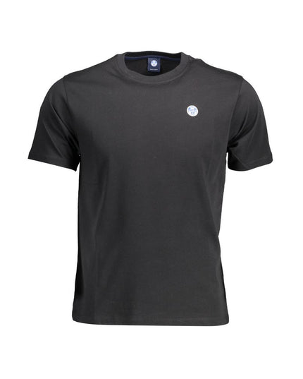 North Sails Black Cotton Men T-Shirt