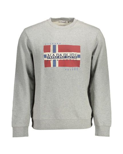 Napapijri Gray Cotton Men Sweater