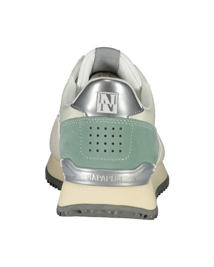 Napapijri Chic White Lace-Up Sports Sneakers with Contrast Detail