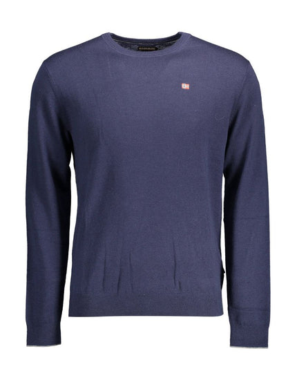 Napapijri Blue Wool Men Sweater