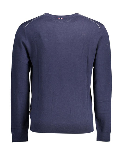 Napapijri Blue Wool Men Sweater