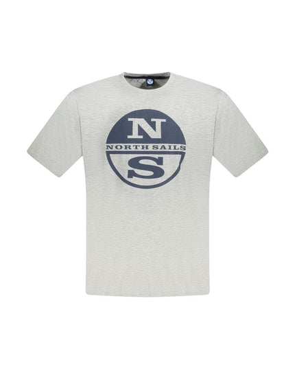 North Sails Gray Cotton Men T-Shirt