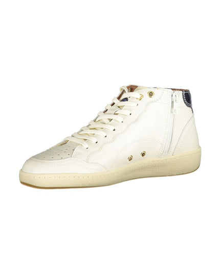 Blauer White Leather Men Sneaker