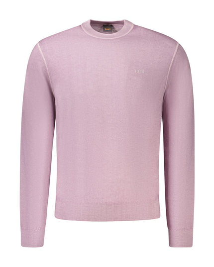 Hugo Boss Purple Wool Men Sweater
