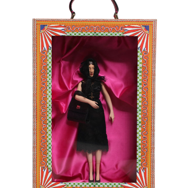 Dolce & Gabbana Black Dress Ceramic Porcelain Fashion Leather Sicily Dolls