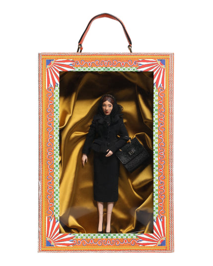 Dolce & Gabbana Black Dress Ceramic Porcelain Fashion Leather Sicily Dolls