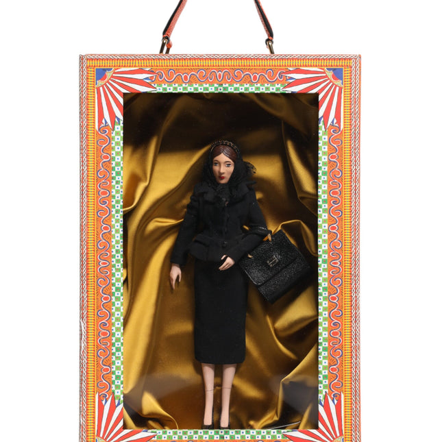 Dolce & Gabbana Black Dress Ceramic Porcelain Fashion Leather Sicily Dolls