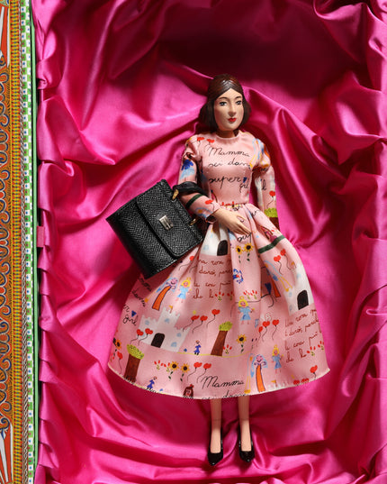 Dolce & Gabbana Pink Dress Ceramic Porcelain Fashion Leather Sicily Dolls