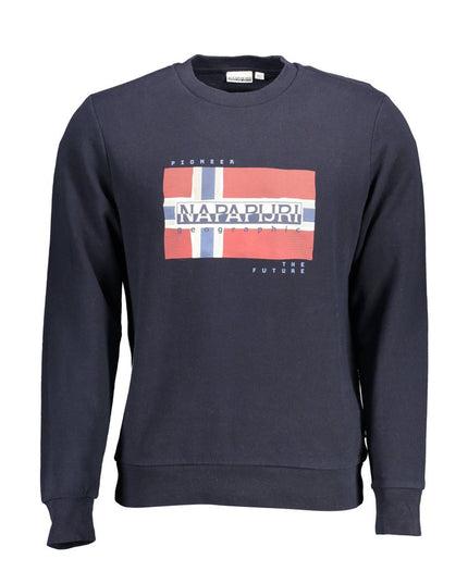 Napapijri Blue Cotton Men Sweater