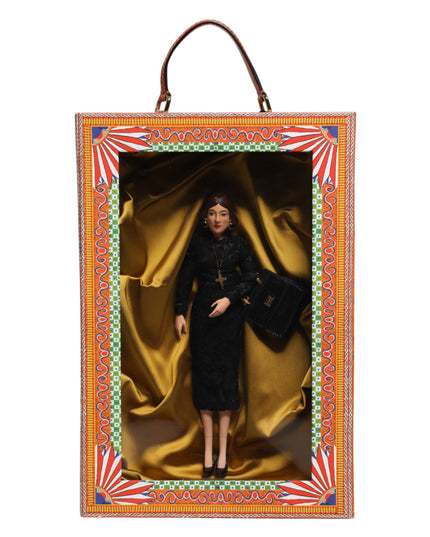 Dolce & Gabbana Black Dress Ceramic Porcelain Fashion Leather Sicily Dolls