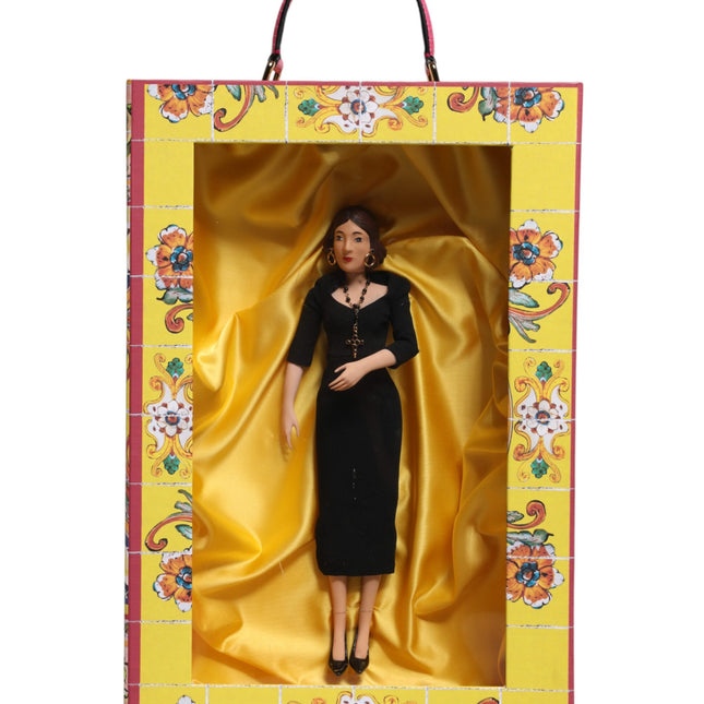 Dolce & Gabbana Black Dress Ceramic Porcelain Fashion Leather Sicily Dolls