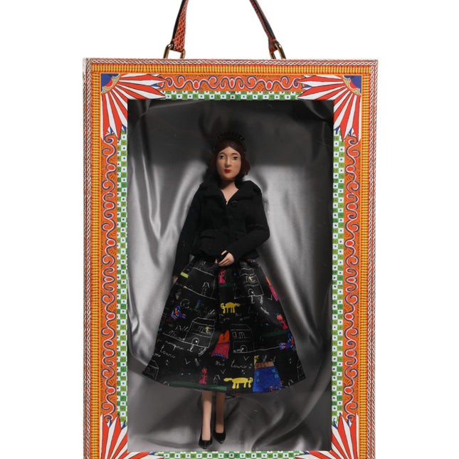 Dolce & Gabbana Black Dress Ceramic Porcelain Fashion Leather Sicily Dolls