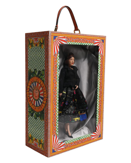 Dolce & Gabbana Black Dress Ceramic Porcelain Fashion Leather Sicily Dolls