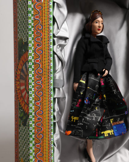 Dolce & Gabbana Black Dress Ceramic Porcelain Fashion Leather Sicily Dolls