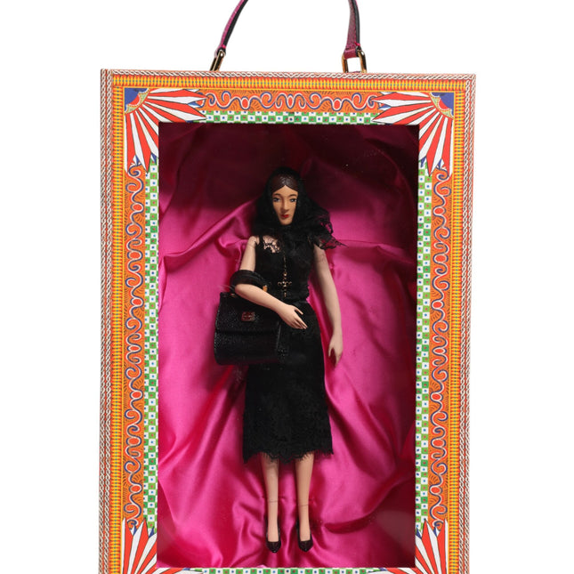 Dolce & Gabbana Black Dress Ceramic Porcelain Fashion Leather Sicily Dolls