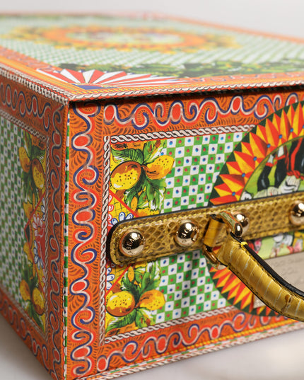 Dolce & Gabbana Red Dress Ceramic Porcelain Fashion Box Leather Sicily Dolls