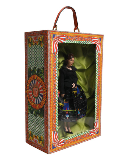 Dolce & Gabbana Black Dress Ceramic Porcelain Fashion Leather Sicily Dolls