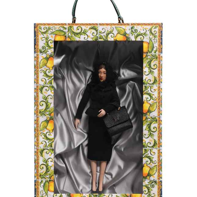 Dolce & Gabbana Black Dress Ceramic Porcelain Fashion Leather Sicily Dolls
