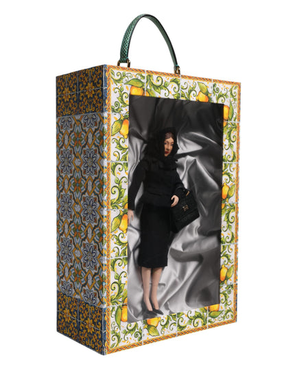 Dolce & Gabbana Black Dress Ceramic Porcelain Fashion Leather Sicily Dolls