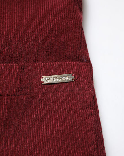 GF Ferre Maroon Corduroy Regular Fit Men Coat Blazer Jacket