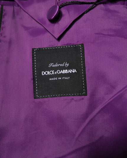 Dolce & Gabbana Purple Double Breasted Men Suit Coat Blazer