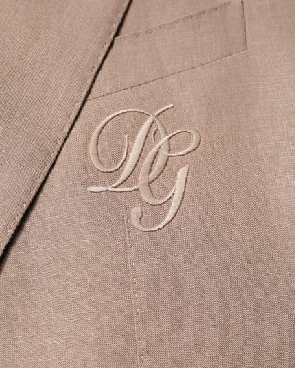 Dolce & Gabbana Beige TAORMINA Single Breasted Coat Blazer