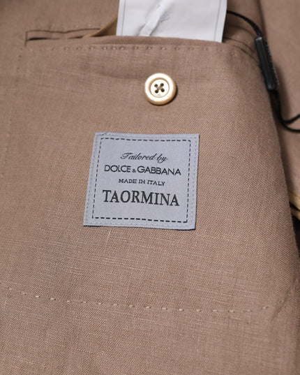 Dolce & Gabbana Beige TAORMINA Single Breasted Coat Blazer