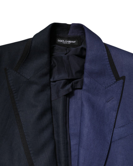 Dolce & Gabbana Navy Blue Double Breasted Suit Coat Blazer