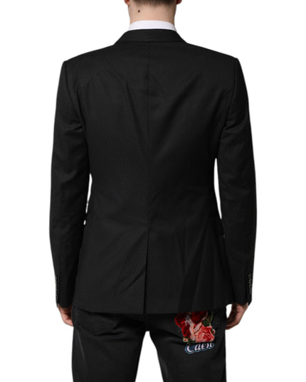 Dolce & Gabbana Black GOLD Single Breasted Suit Coat Blazer