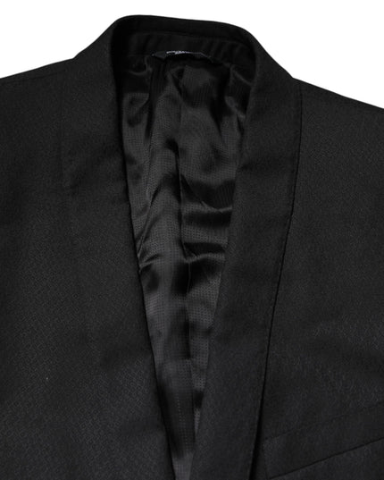 Dolce & Gabbana Black GOLD Single Breasted Suit Coat Blazer