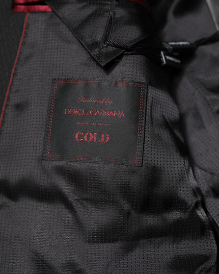 Dolce & Gabbana Black GOLD Single Breasted Suit Coat Blazer