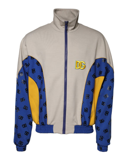 Dolce & Gabbana Multicolor Polyester Full Zip Bomber Jacket