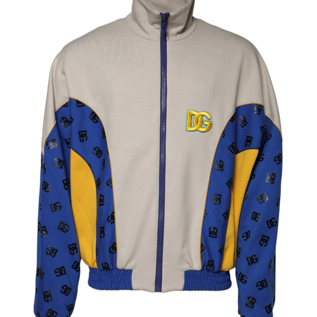 Dolce & Gabbana Multicolor Polyester Full Zip Bomber Jacket