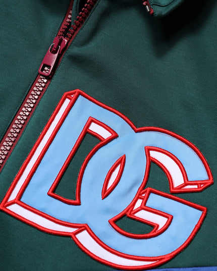 Dolce & Gabbana Multicolor Cotton Logo Full Zip Jacket