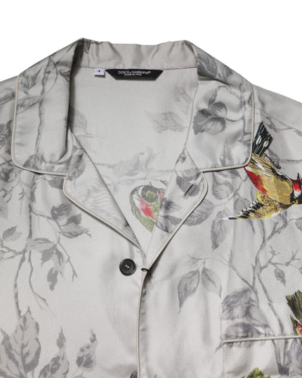 Dolce & Gabbana Multicolor Silk Printed Button Down Shirt