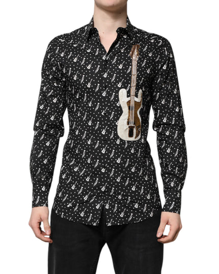 Dolce & Gabbana Black GOLD Instrument Embellished Shirt