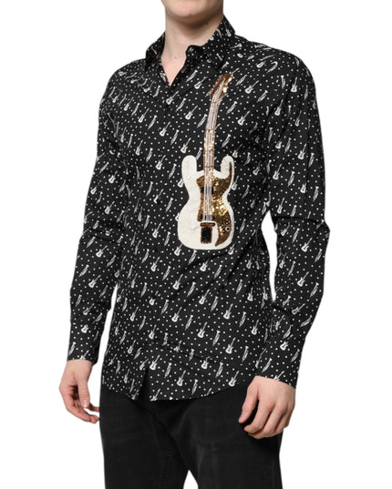 Dolce & Gabbana Black GOLD Instrument Embellished Shirt