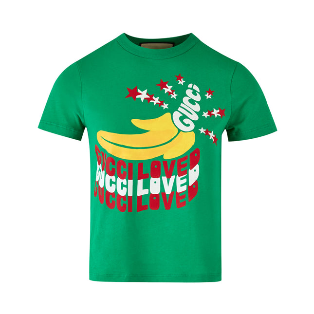 Gucci Green Cotton Logo T-Shirt