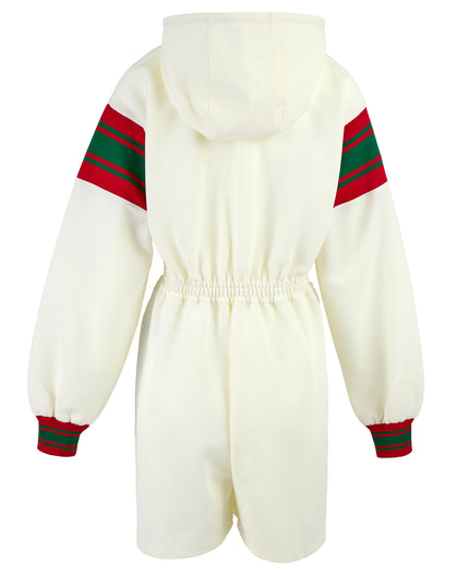 Gucci Cream Polyester Hooded Logo Sweatsuit