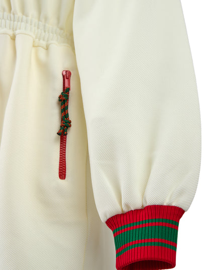 Gucci Cream Polyester Hooded Logo Sweatsuit