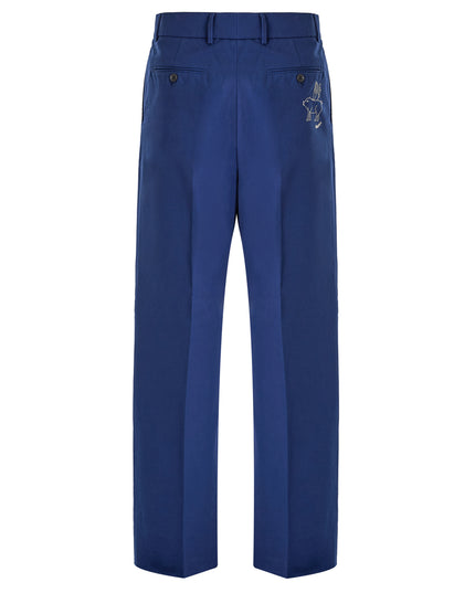 Gucci Blue Classic Cotton Pants