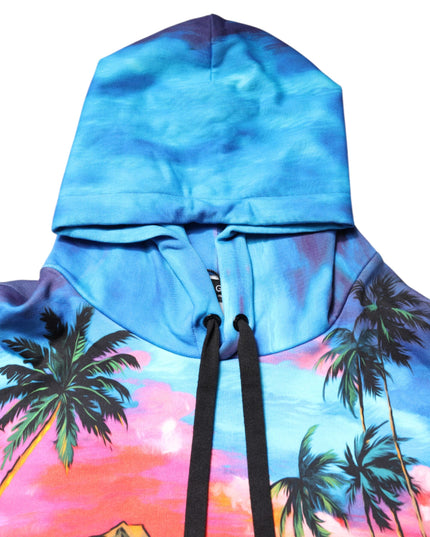Dolce & Gabbana Multicolor Print Hooded Sweatshirt Sweater