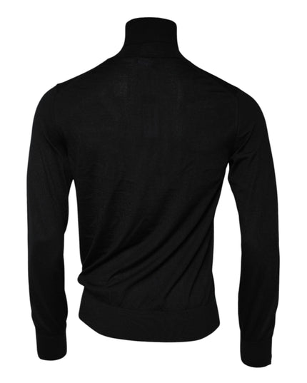 Dolce & Gabbana Black Cashmere Knitted Men Pullover Sweater